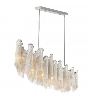  Daisy 7 Light Down Chandelier With Chrome Finish (5650P47C) - CWI