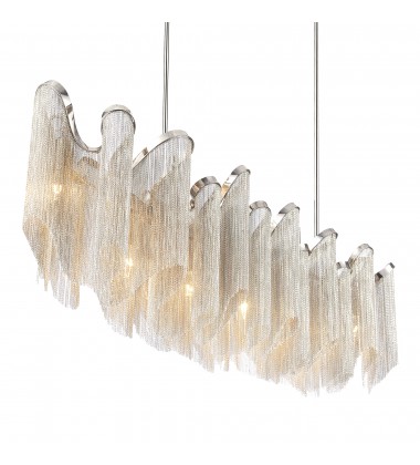  Daisy 7 Light Down Chandelier With Chrome Finish (5650P47C) - CWI