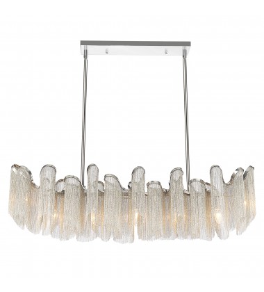  Daisy 7 Light Down Chandelier With Chrome Finish (5650P47C) - CWI