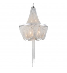  Enchanted 6 Light Down Chandelier With Chrome Finish (5653P20C) - CWI