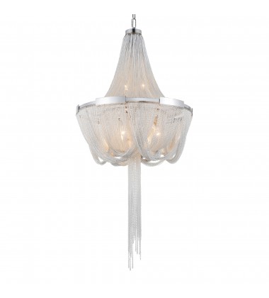  Enchanted 6 Light Down Chandelier With Chrome Finish (5653P20C) - CWI