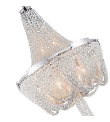  Enchanted 6 Light Down Chandelier With Chrome Finish (5653P20C) - CWI