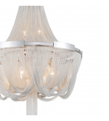  Enchanted 6 Light Down Chandelier With Chrome Finish (5653P20C) - CWI