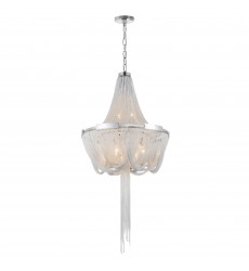  Enchanted 6 Light Down Chandelier With Chrome Finish (5653P20C) - CWI