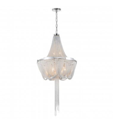  Enchanted 6 Light Down Chandelier With Chrome Finish (5653P20C) - CWI