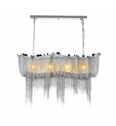  Secca 11 Light Down Chandelier With Chrome Finish (5654P40C-RC) - CWI