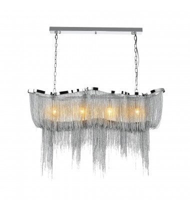  Secca 11 Light Down Chandelier With Chrome Finish (5654P40C-RC) - CWI