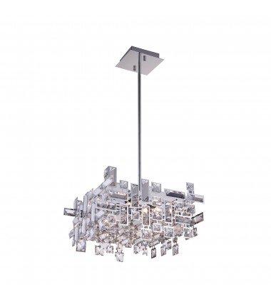 Arley 8 Light Chandelier With Chrome Finish (5689P21-8-601) - CWI