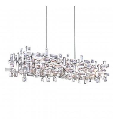  Arley 12 Light Island Chandelier With Chrome Finish (5689P35-12-601) - CWI