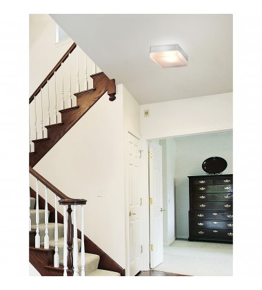 Avoca 1 Light Flush Mount With Satin Nickel Finish (5693C5-1-615) - CWI Avoca 1 Light Flush Mount With Satin Nickel Finish (5693C5-1-615) - CWI