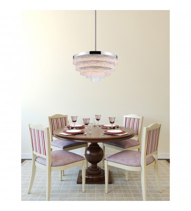  Carlotta 12 Light Down Chandelier With Chrome Finish (5695P32-12-601) - CWI