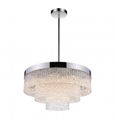  Carlotta 12 Light Down Chandelier With Chrome Finish (5695P32-12-601) - CWI