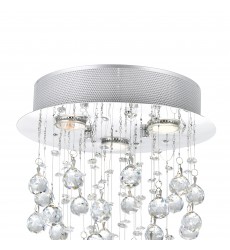  Rain Drop 3 Light Flush Mount With Chrome Finish (6601C12C) - CWI