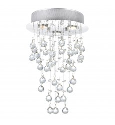 Rain Drop 3 Light Flush Mount With Chrome Finish (6601C12C) - CWI