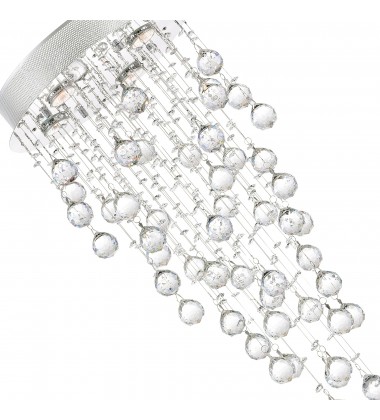  Rain Drop 4 Light Flush Mount With Chrome Finish (6601C14C) - CWI