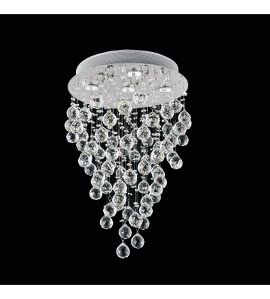  Rain Drop 5 Light Flush Mount With Chrome Finish (6601C16C) - CWI