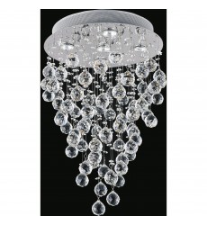  Rain Drop 5 Light Flush Mount With Chrome Finish (6601C16C) - CWI