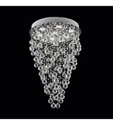  Rain Drop 7 Light Flush Mount With Chrome Finish (6601C20C) - CWI