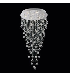  Rain Drop 9 Light Flush Mount With Chrome Finish (6601C24C(H:35)) - CWI