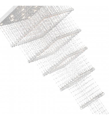  Square 16 Light Flush Mount With Chrome Finish (6601C32C-S) - CWI