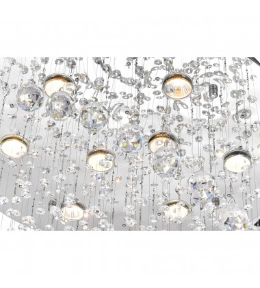  Spiral 8 Light Flush Mount With Chrome Finish (6603C24C(H:110)) - CWI