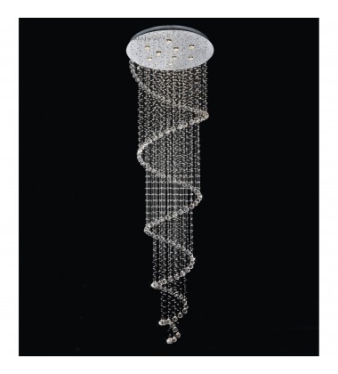  Spiral 12 Light Flush Mount With Chrome Finish (6603C32C ( H:108)) - CWI