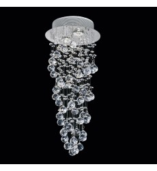  Double Spiral 2 Light Flush Mount With Chrome Finish (6606C10C) - CWI