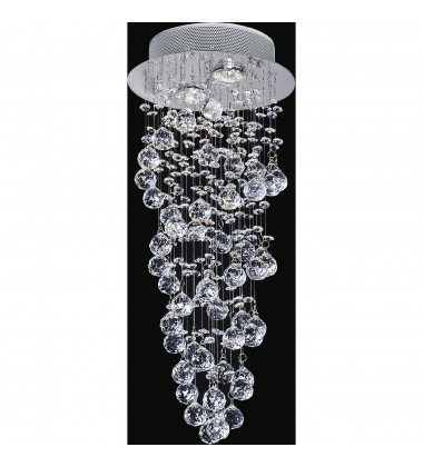  Double Spiral 2 Light Flush Mount With Chrome Finish (6606C10C) - CWI