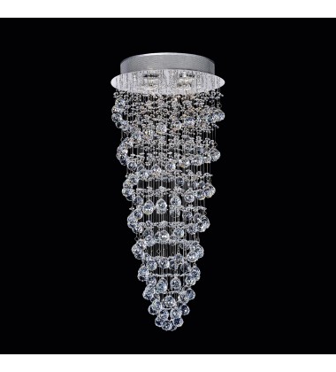  Double Spiral 4 Light Flush Mount With Chrome Finish (6606C14C) - CWI