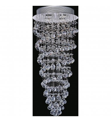  Double Spiral 4 Light Flush Mount With Chrome Finish (6606C14C) - CWI