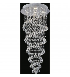  Double Spiral 5 Light Flush Mount With Chrome Finish (6606C18C) - CWI