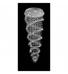  Double Spiral 6 Light Flush Mount With Chrome Finish (6606C20C) - CWI