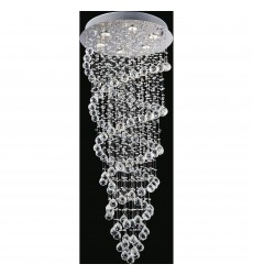  Double Spiral 6 Light Flush Mount With Chrome Finish (6606C20C) - CWI