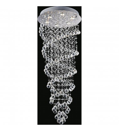  Double Spiral 6 Light Flush Mount With Chrome Finish (6606C20C) - CWI