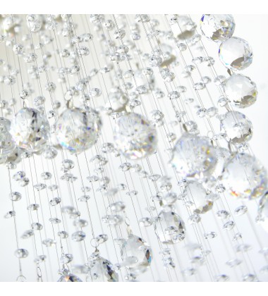  Double Spiral 9 Light Flush Mount With Chrome Finish (6606C24C) - CWI