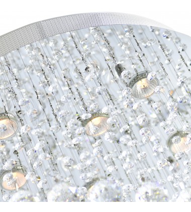  Double Spiral 9 Light Flush Mount With Chrome Finish (6606C24C) - CWI