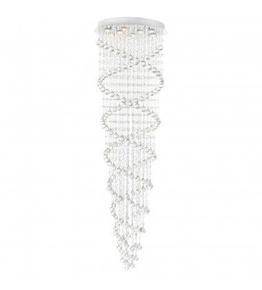  Double Spiral 9 Light Flush Mount With Chrome Finish (6606C24C) - CWI