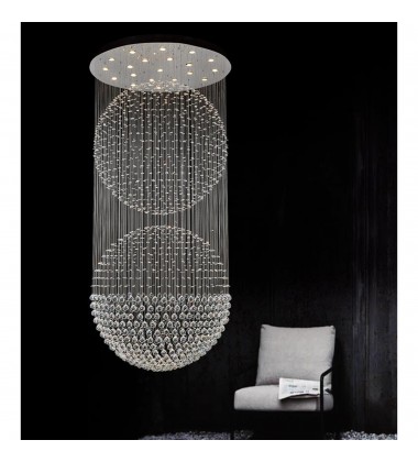 Double Sphere 21 Light Flush Mount With Chrome Finish (6608C47C) - CWI Double Sphere 21 Light Flush Mount With Chrome Finish (6608C47C) - CWI