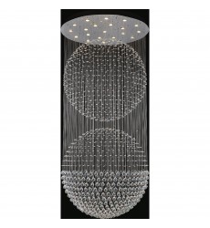  Double Sphere 21 Light Flush Mount With Chrome Finish (6608C47C) - CWI