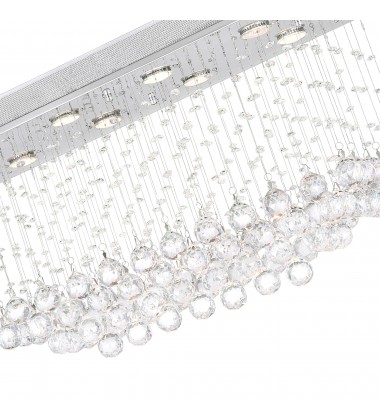  Mystical 8 Light Flush Mount With Chrome Finish (6626C32C-RC) - CWI