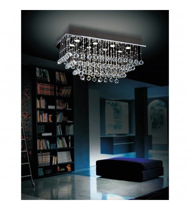  Mystical 8 Light Flush Mount With Chrome Finish (6626C32C-RC) - CWI