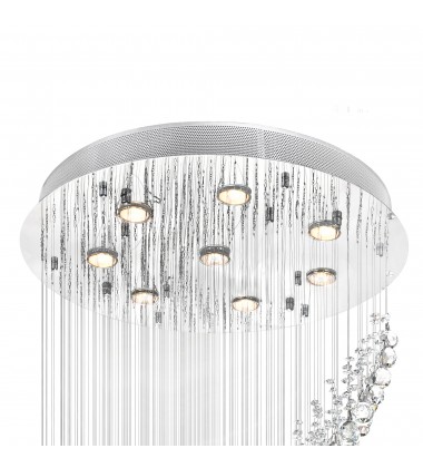  Ribbon 8 Light Flush Mount With Chrome Finish (6629C24C) - CWI