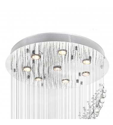  Ribbon 8 Light Flush Mount With Chrome Finish (6629C24C) - CWI