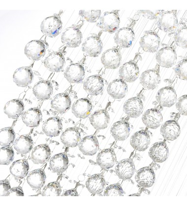  Ribbon 8 Light Flush Mount With Chrome Finish (6629C24C) - CWI