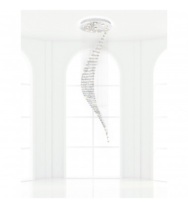  Ribbon 8 Light Flush Mount With Chrome Finish (6629C24C) - CWI