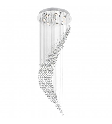  Ribbon 8 Light Flush Mount With Chrome Finish (6629C24C) - CWI