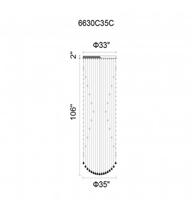  Hallway 18 Light Flush Mount With Chrome Finish (6630C35C) - CWI