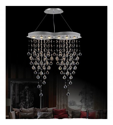  Robin 6 Light Down Chandelier With Chrome Finish (6640P32C-O) - CWI