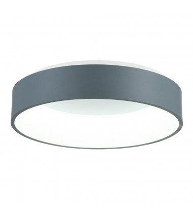  Arenal LED Drum Shade Flush Mount With Gray & White Finish (7103C18-1-167) - CWI