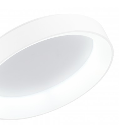  Arenal LED Drum Shade Flush Mount With White Finish (7103C24-1-104) - CWI